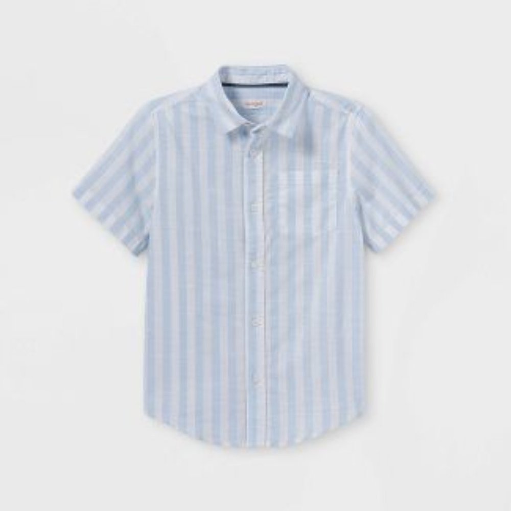 Boys' Woven Button-Down Short Sleeve Shirt